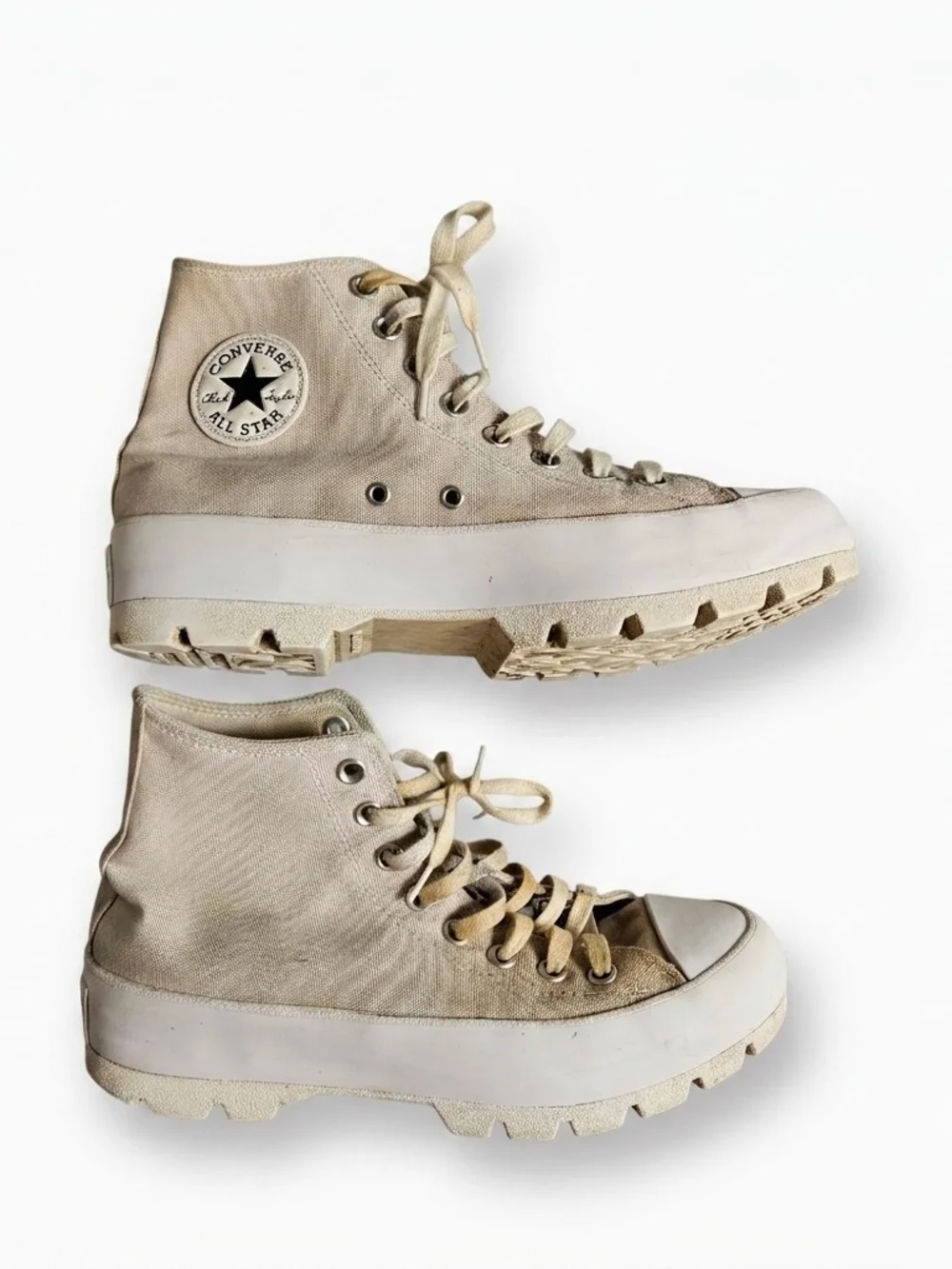 Converse Chuck Taylor All Star Lugged High Top Desert Sand Platform Size 9.5 - Picture 5 of 15